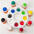 Kit palette 8 godets + 8 pochoirs manche boule