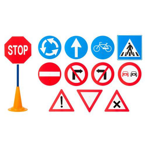 Set De 12 Panneaux Routiers Géants