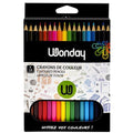 Boite De 18 Crayons De Couleurs Corps Verni Forme Hexagonale