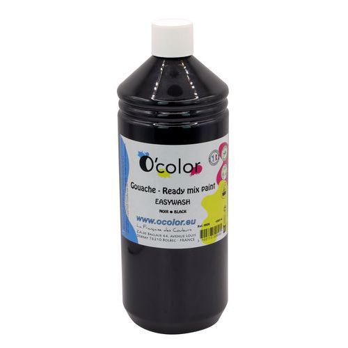 Flacon de 1L de gouache O'color - Noir