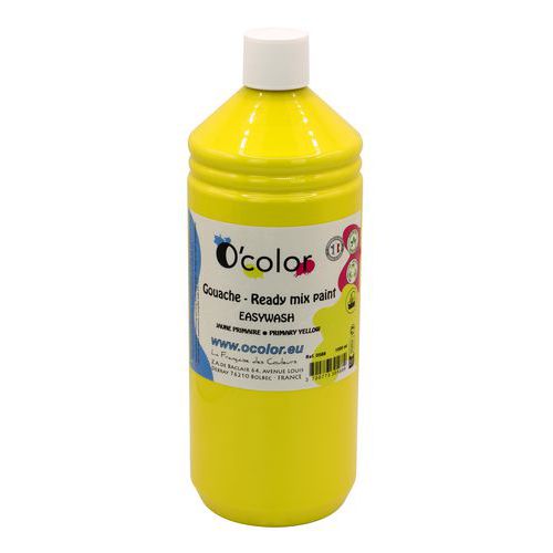 Flacon de 1L de gouache O'color - Jaune