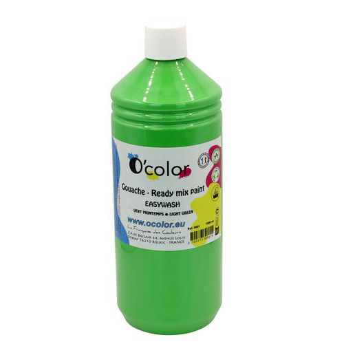 Flacon de 1L de gouache O'color - Vert printemps