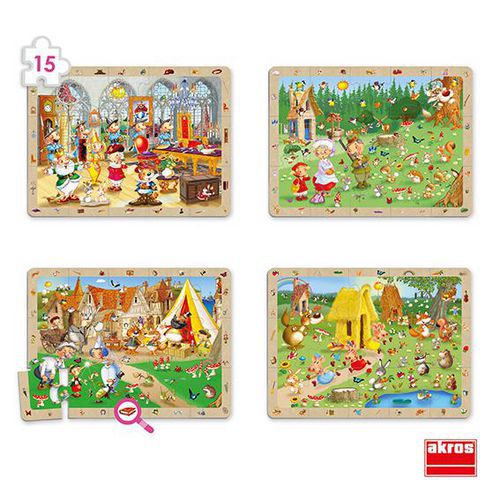 Lot 4 Puzzles Observation Contes