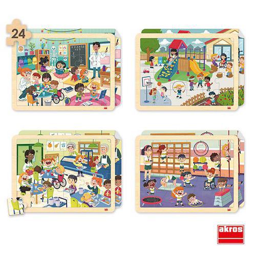 Lot 4 Puzzles École Inclusive - Akros