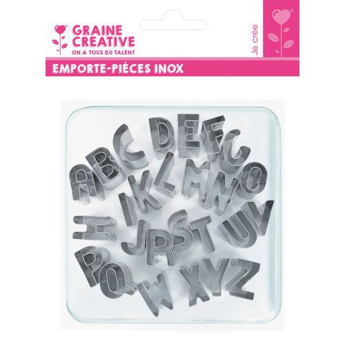 Lot 26 Emporte-pièce Lettres Inox H25cm