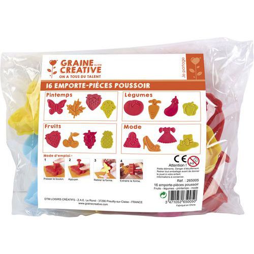 Lot 16 emporte-pièces poussoir pour modelage
