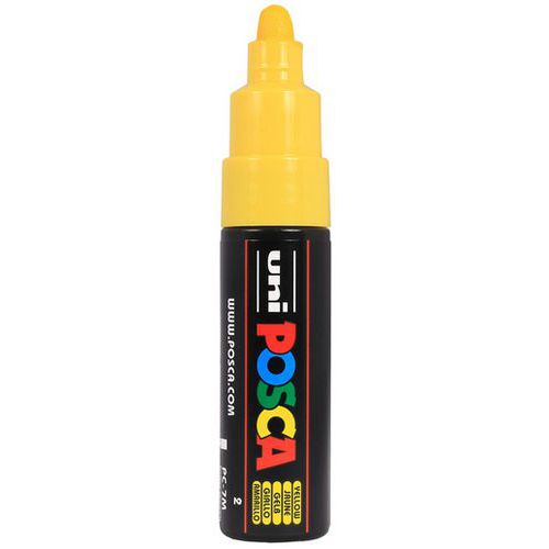 Marqueur PC7M pointe large conique jaune - Posca