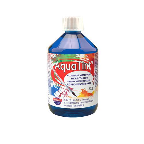 Flacon 500 ml encre à dessiner aquatint - bleu foncé