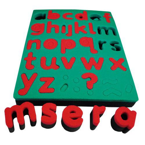 Lot de 26 Tampon pochoir éponge - lettres minuscules