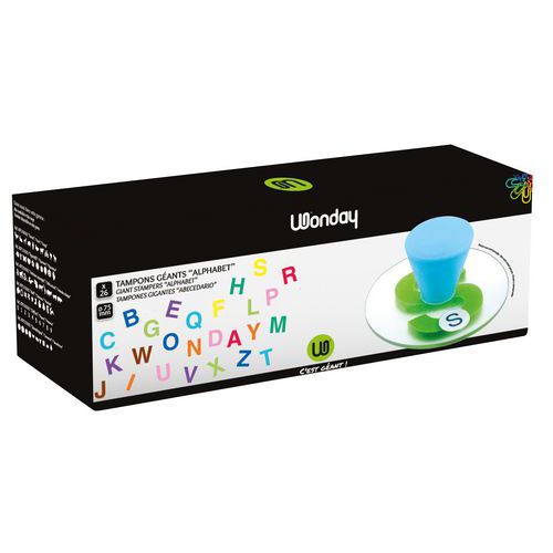 Valisette 26 Tampons Pochoirs Géants Alphabet