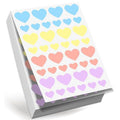 Recharge 2400 Gommettes Coeur 12/20mm Multicolores Pastel