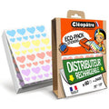 Eco-pack 2400 Gommettes Coeur 12/20mm Multicolores Pastel