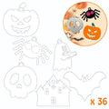 Lot de 36 suspensions Halloween à décorer - Cléopatre