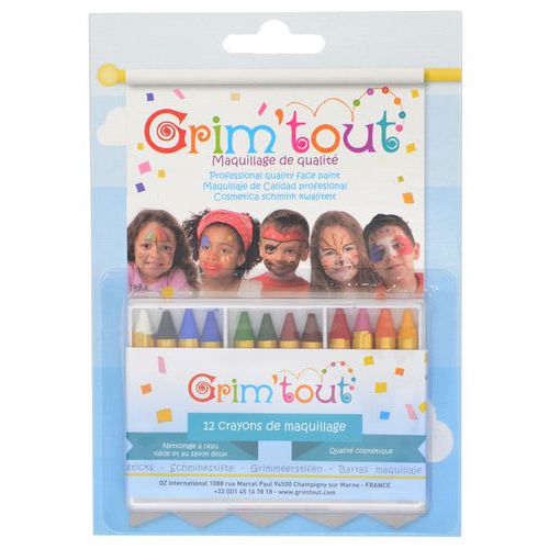 Boite 12 Crayons Maquillage 9 X 60 Mm