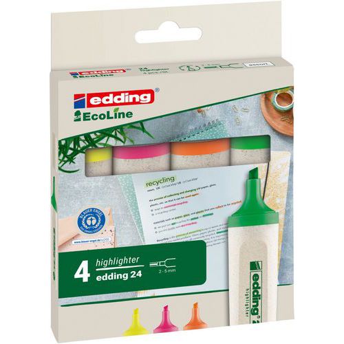 Boite De 4 Surligneurs Écoline