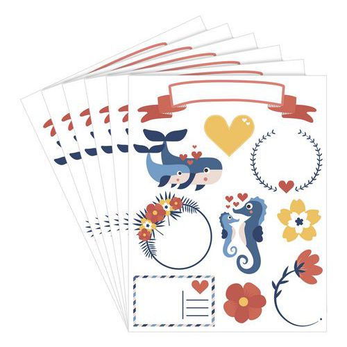 Gommettes Décalcomanie Textile & Bois 'plaisir D'offrir'