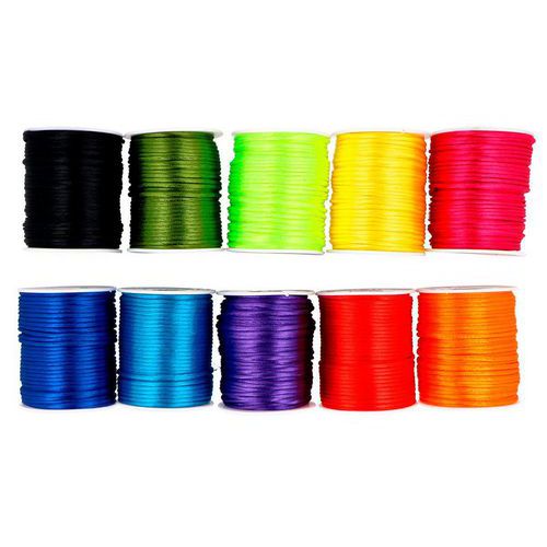 Set Fils Satin 10 Couleurs Ø2mm Rouleaux De 50m