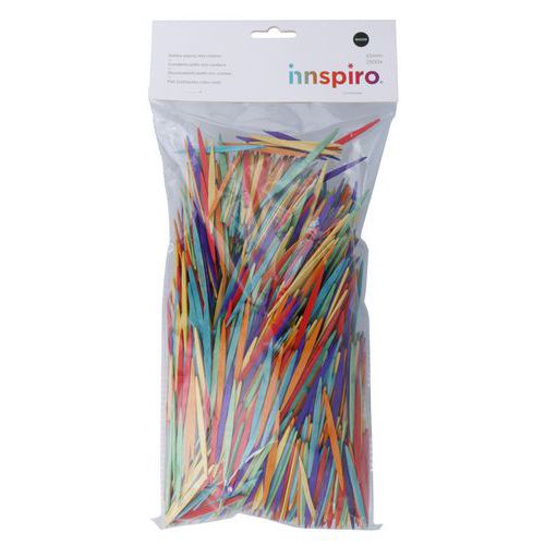 Maxi Pack De 2500 Cure-dents Plats Coloris Assortis 65mm