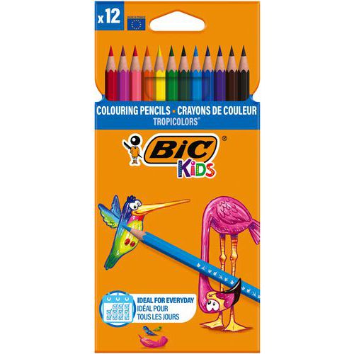 Etui 12 Crayons 175 Cm Tropicolor Bic
