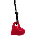 Collier à mastiquer cœur rouge