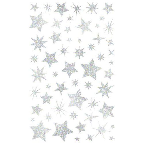 Lot 1020 Gommettes Holographiques Étoiles