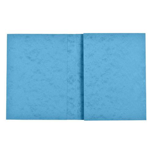 Protège-cahier 24x32 carte lustrée bleu