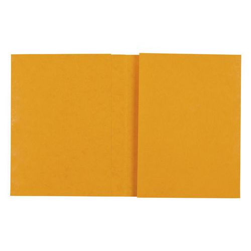 Protège-cahier 24x32 carte lustrée jaune