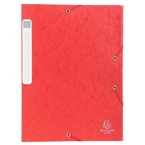 Chemise Élastiques Rabats 245x325x4cm Carte Lustrée Rouge