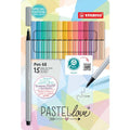 Etui carton 15 feutres de dessin pen 68 couleurs pastel - Stabilo