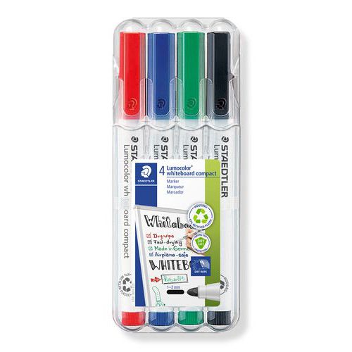 Etui 4 Marqueurs Compact Pointe Ogive Staedtler