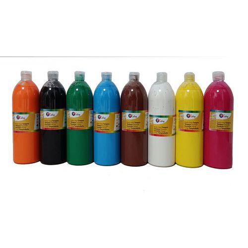 Assortiment De 8 Flacons De 1l Gouache Omega