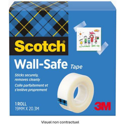 Ruban Transparent Scotch® Wall Safe