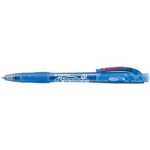 Stylo Bille Rétractable Marathon Pointe Moyenne 045mm Bleu