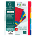 Jeu 6 Intercalaires Carte Lustrée 17x22cm Couleurs Assorties