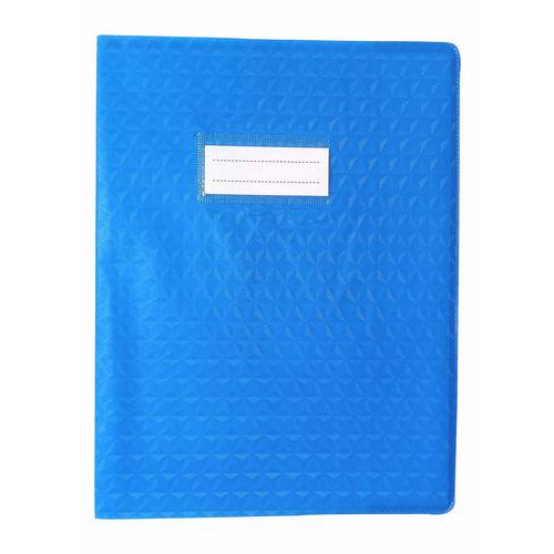 Protège-cahier plastique 17x22 cm 12/100e - Bleu foncé