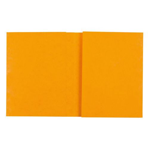 Prot cahier 2 gds rabats 17x22 225g cart lust jaune