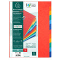 Jeu 12 Intercalaires Carte Lustrée A4 Couleurs Assorties