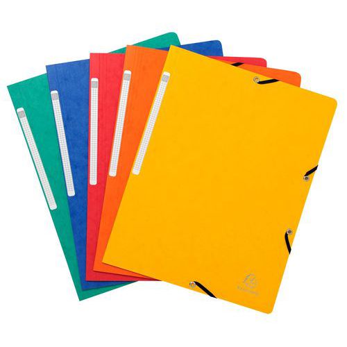 Lot de 10 chemises à élastiques carte lustrée - Exacompta