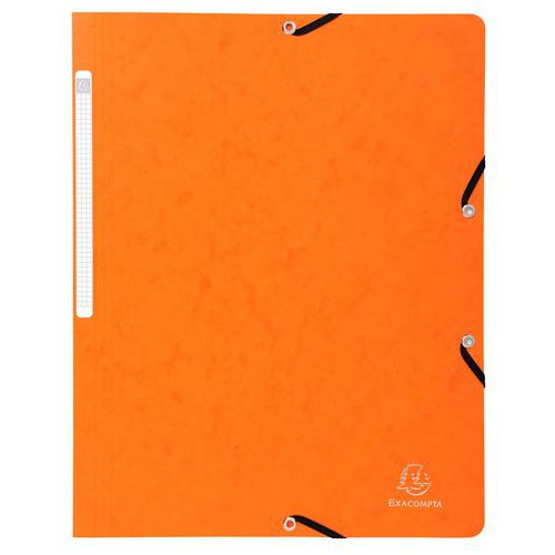 Chemise À Élastique A4 Carte Lustrée Orange