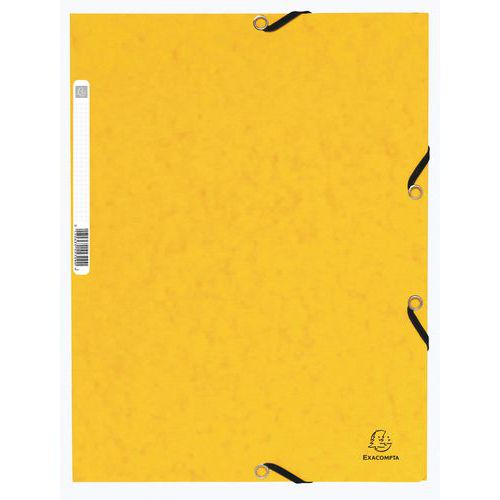 Chemise À Élastique Et Rabats A4 Carte Lustrée Jaune