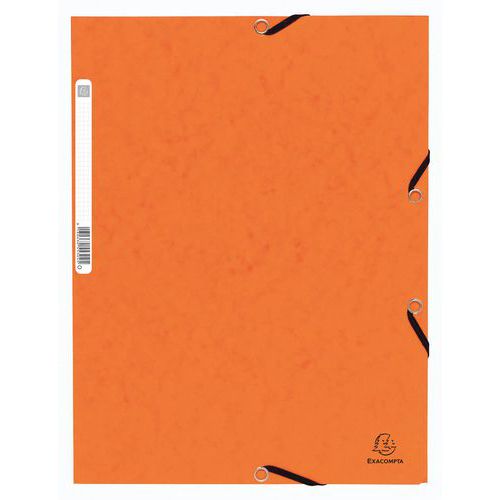 Chemise à élastique et rabats A4 carte lustrée orange