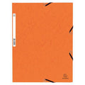 Chemise À Élastique Et Rabats A4 Carte Lustrée Orange