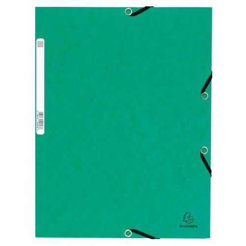 Chemise À Élastique Et Rabats A4 Carte Lustrée Vert
