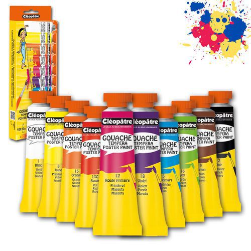 Lot 10 Tubes Gouache 10ml