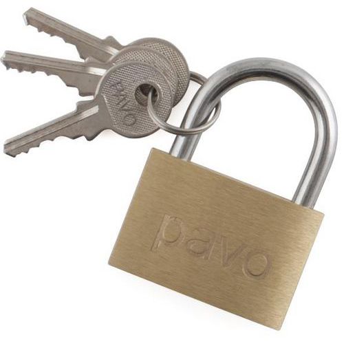 Cadenas laiton 40 mm avec 3 cles