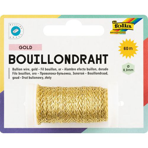 Fil Bouillon Métallique Doré 60 M