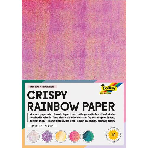 Paquet 10 feuilles papier irisé 23x33 cm 75g - Folia