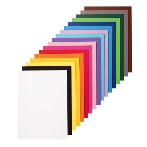 Assortiment 500 feuilles carton dessin A4 180g 17 coloris - Folia