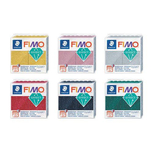 Lot de 6 pains 57g effet pailleté - Fimo