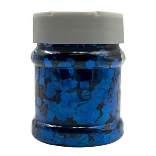 Paillettes Nid D'abeille 100g bleu en pot plastique